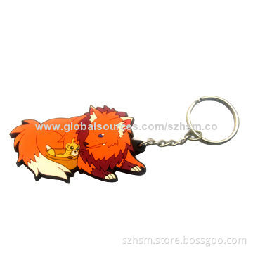 Custom Reflective Cartoon Souvenir Promotional Soft PVC LED Key Chain